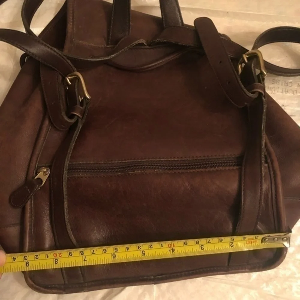 Coach brown leather daypack backpack made in Costa Rica - Picture 5 of 16